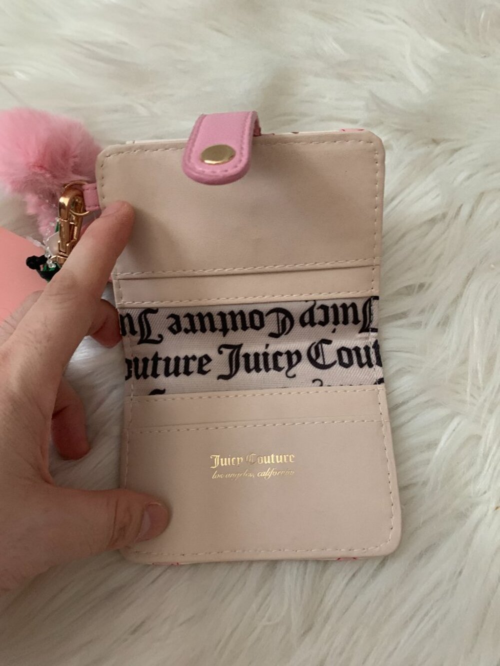 JUICY COUTURE Cherry Girl Mini Wallet in Soft White/Flamingo Pink - Picture 5 of 5